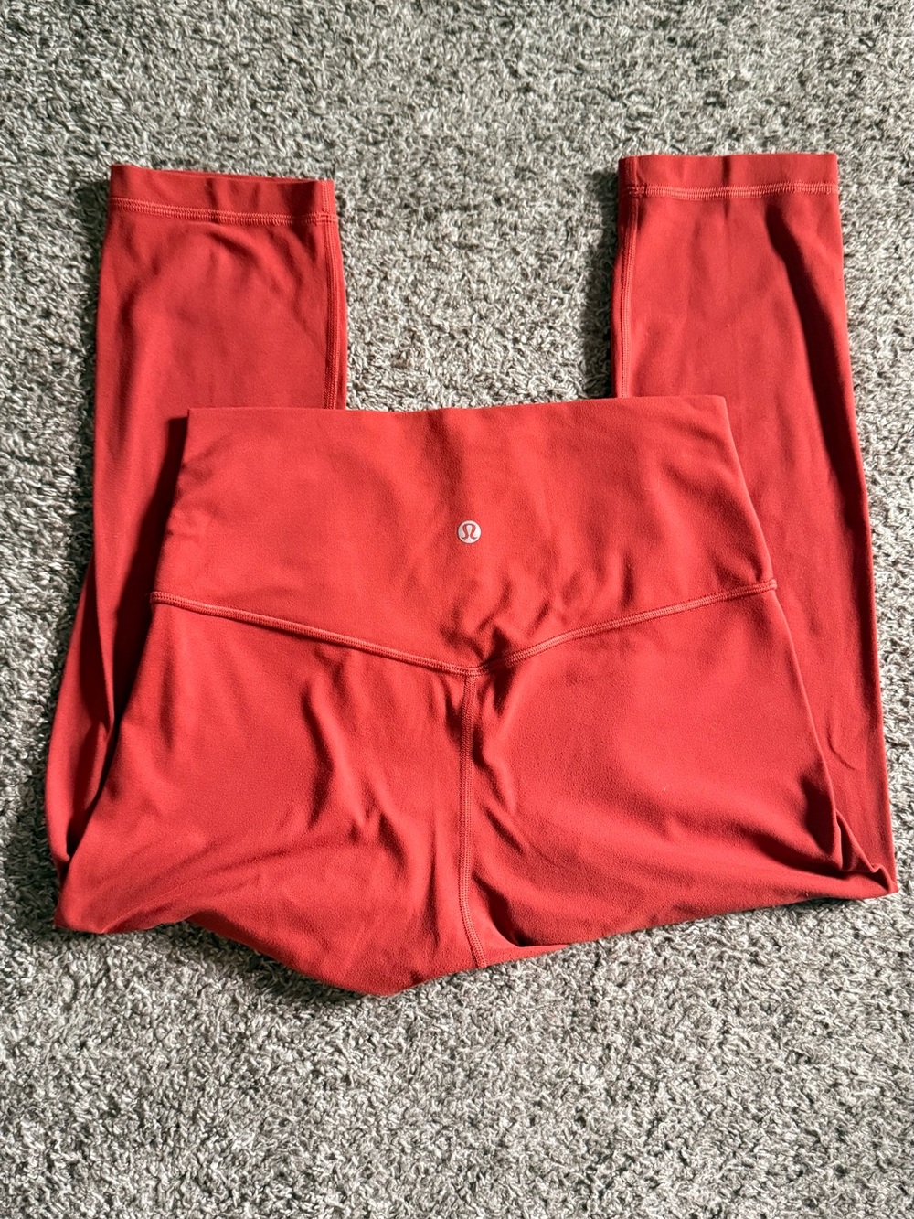 Lululemon Align High-Rise Crop 21” Leggings Bundle Size 8 Pink Mist & Red Nulu - Picture 3 of 8